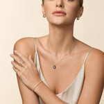 14K Gold and Titanium 1 ct. Diamond Pear Pendant (18") – additional view