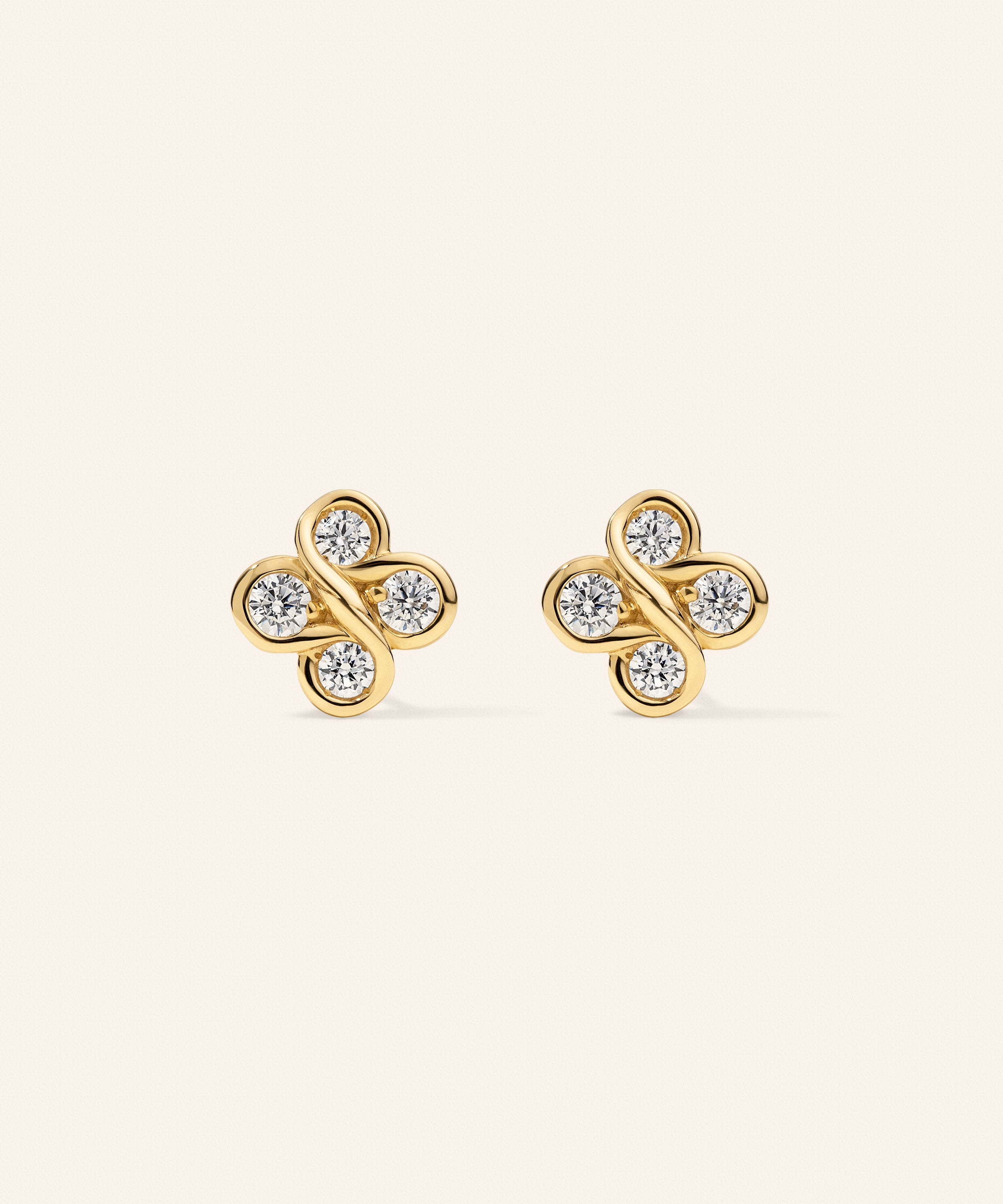 14K Yellow Gold 1/2 ct. tw. Diamond Earrings – product view