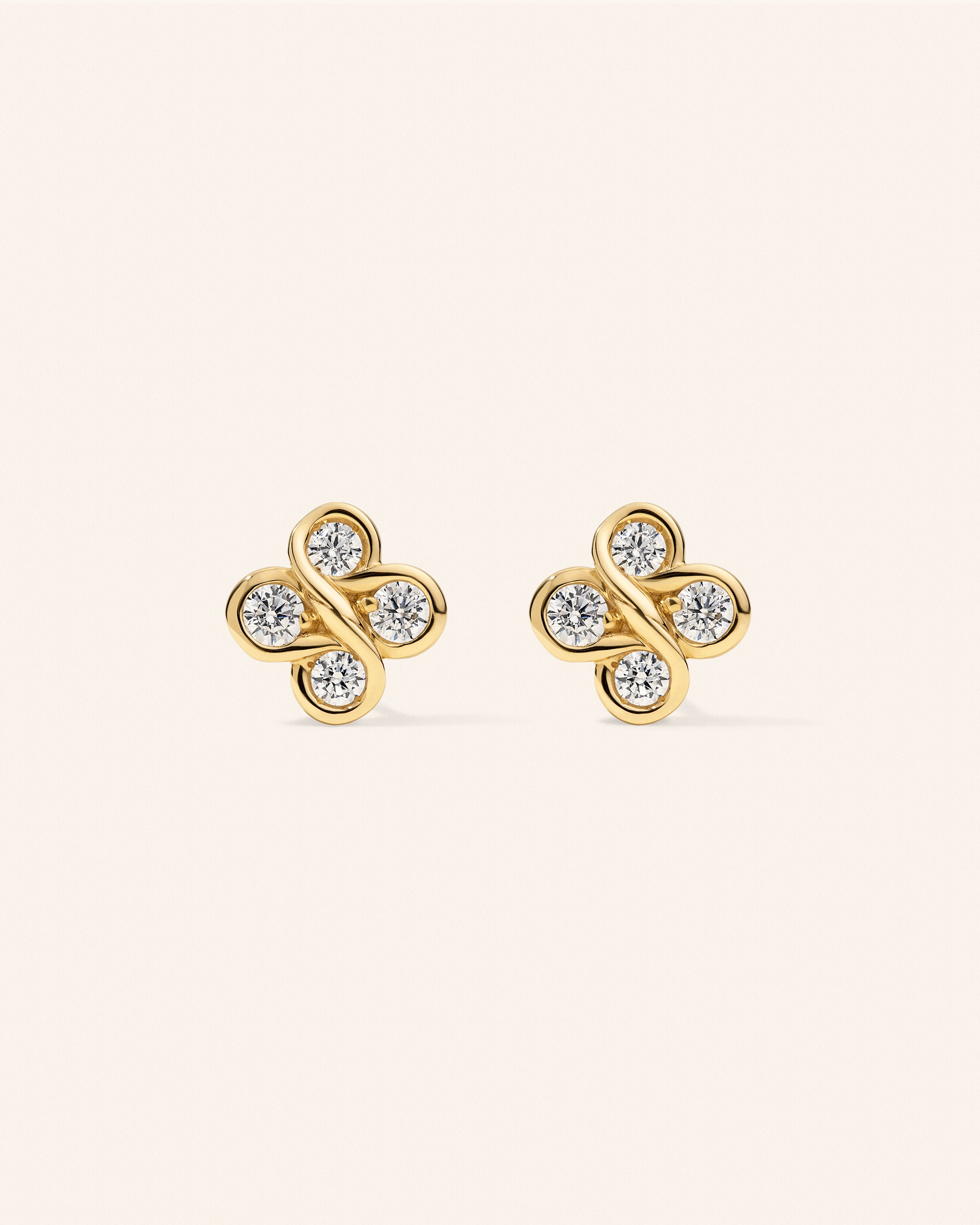 14K Yellow Gold 1/2 ct. tw. Diamond Earrings – product view
