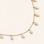14K Yellow Gold 2 ct. tw. Diamond Marquise Station Necklace (18") – additional view