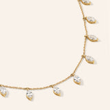 14K Yellow Gold 2 ct. tw. Diamond Marquise Station Necklace (18") – additional view