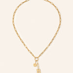 14K Yellow Gold 1/5 ct. tw. Diamond Paperclip Necklace (17") – product view