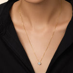 Round Lab Diamond Pendant – additional view