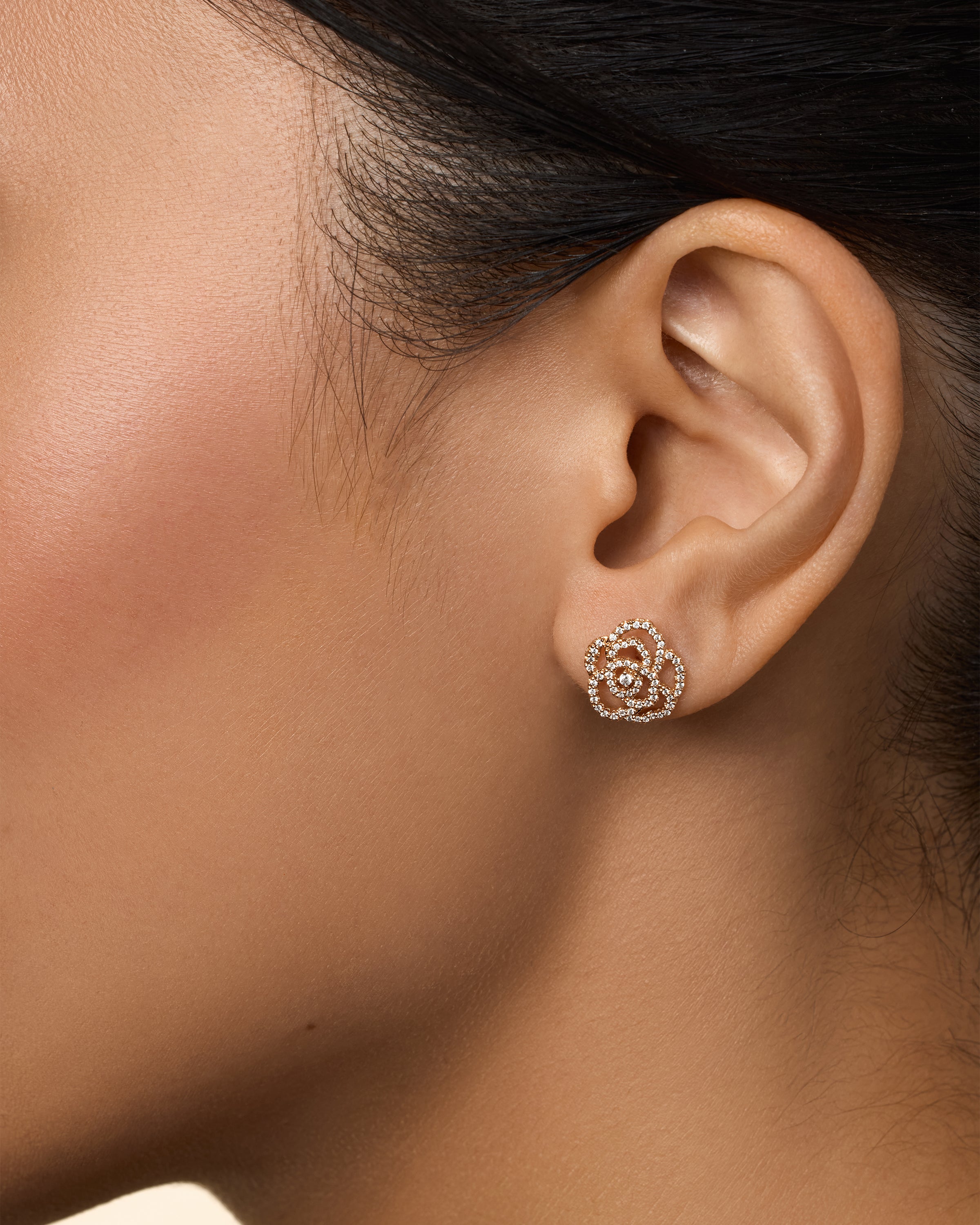 1/3 ct. tw. Natural Diamond Magnolia Earrings – additional view