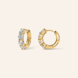 Round Lab Diamond Huggies – additional view