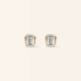 Emerald Lab Diamond Studs – product view