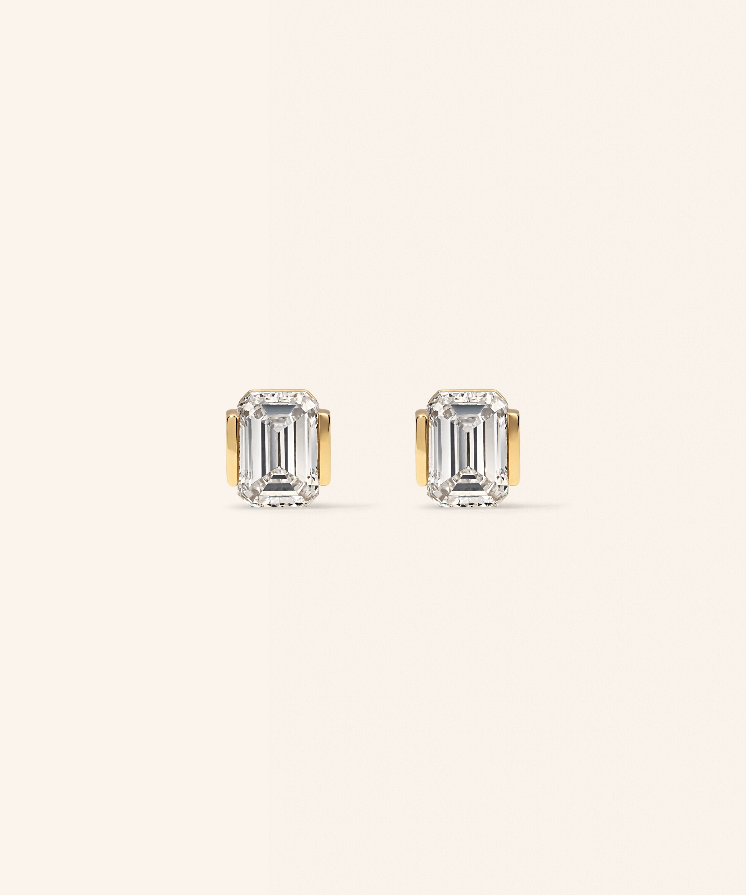 Emerald Lab Diamond Studs – product view