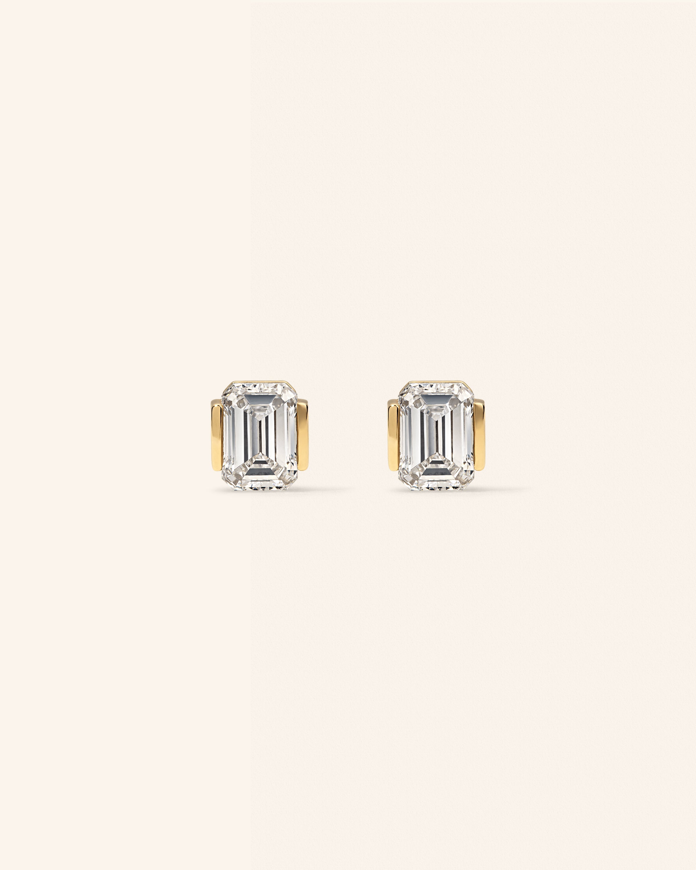 Emerald Lab Diamond Studs – product view