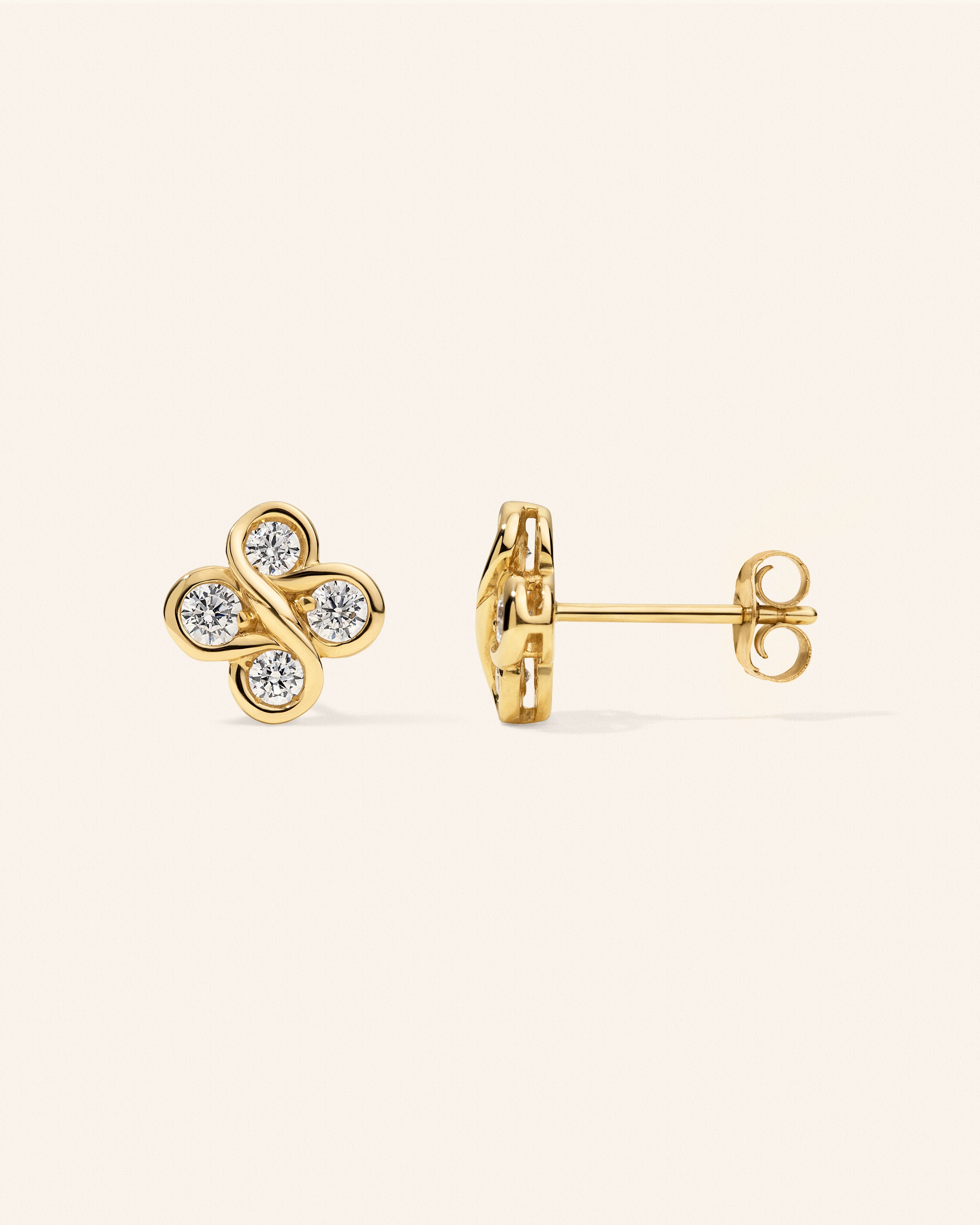 14K Yellow Gold 1/2 ct. tw. Diamond Earrings – additional view