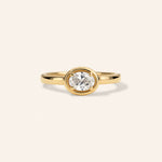 14K Yellow Gold 1/2 ct. Diamond Oval Ring – product view