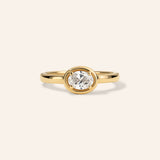 14K Yellow Gold 1/2 ct. Diamond Oval Ring – product view