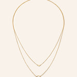 14K Yellow Gold Multi Strand Circle Necklace (17") – product view