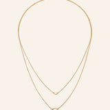 14K Yellow Gold Multi Strand Circle Necklace (17") – product view