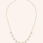 14K Yellow Gold 2 ct. tw. Diamond Marquise Station Necklace (18") – product view