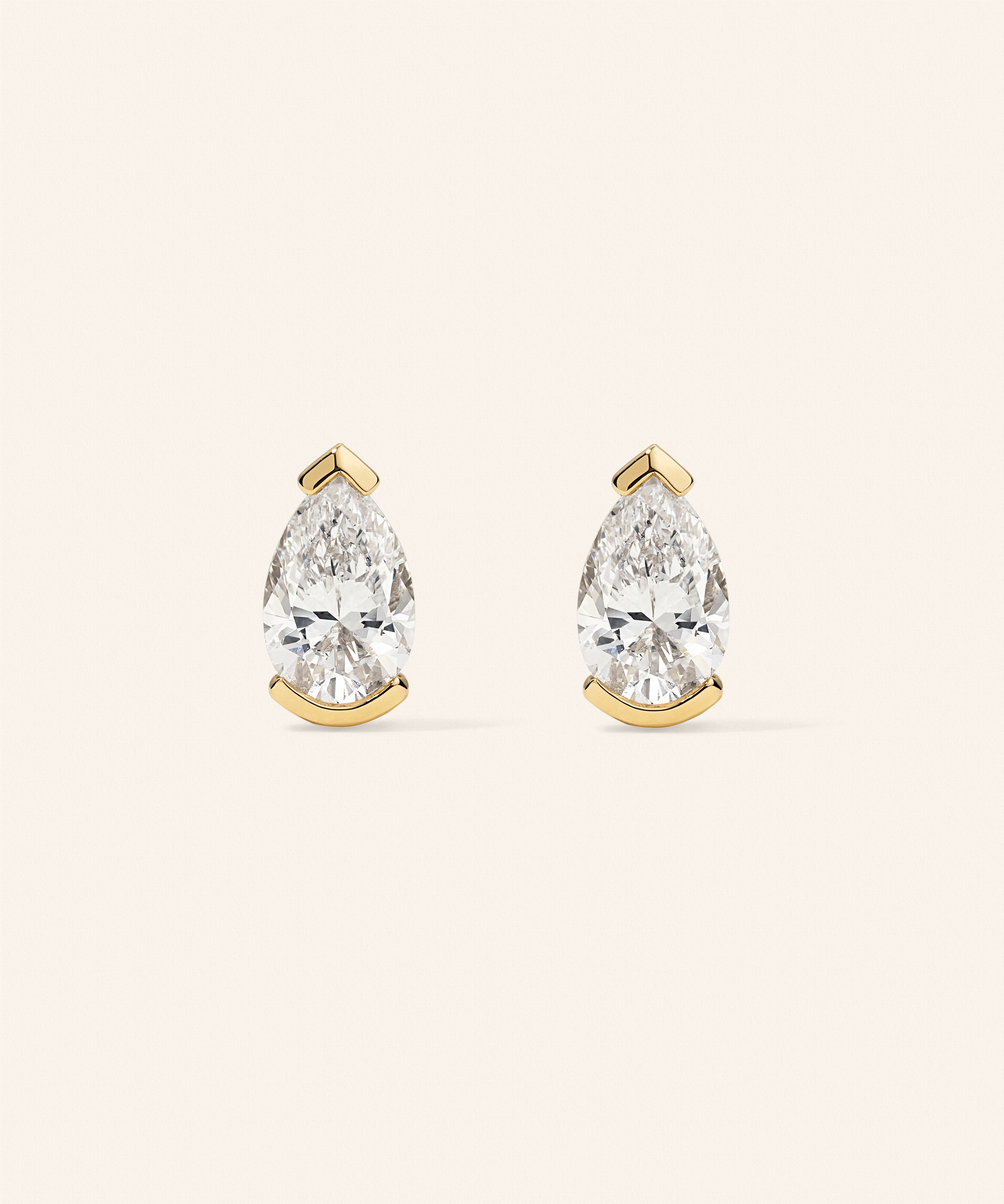 Pear Lab Diamond Studs – product view