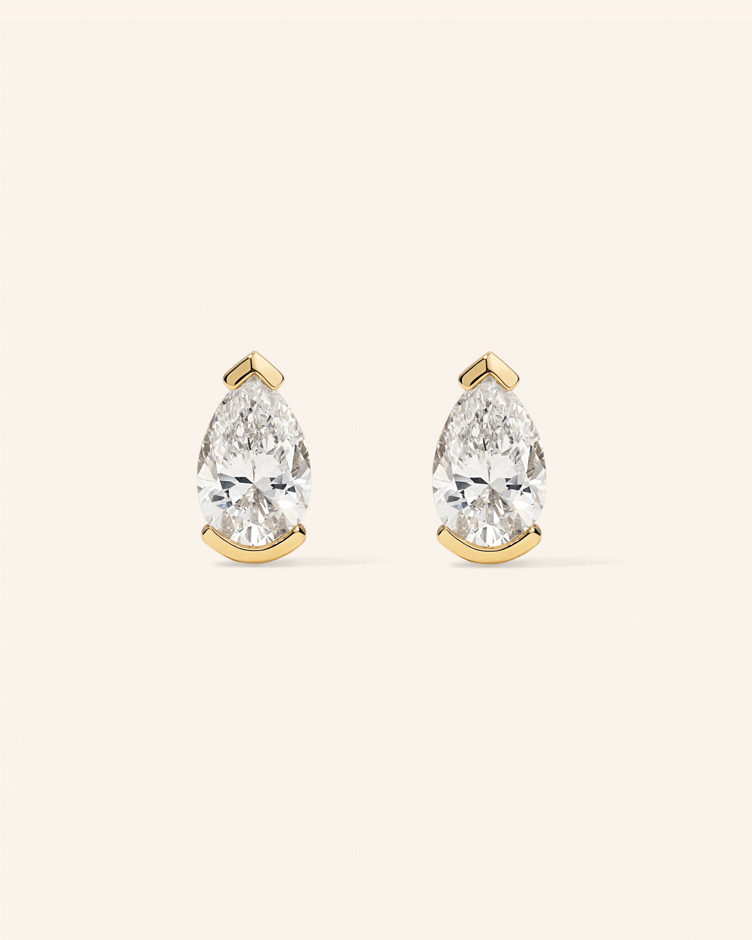 Pear Lab Diamond Studs – product view