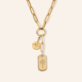 14K Yellow Gold 1/5 ct. tw. Diamond Paperclip Necklace (17") – additional view