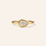14K Yellow Gold 1/2 ct. Diamond Pear Ring – product view