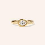 14K Yellow Gold 1/2 ct. Diamond Pear Ring – product view